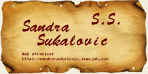 Sandra Šukalović vizit kartica